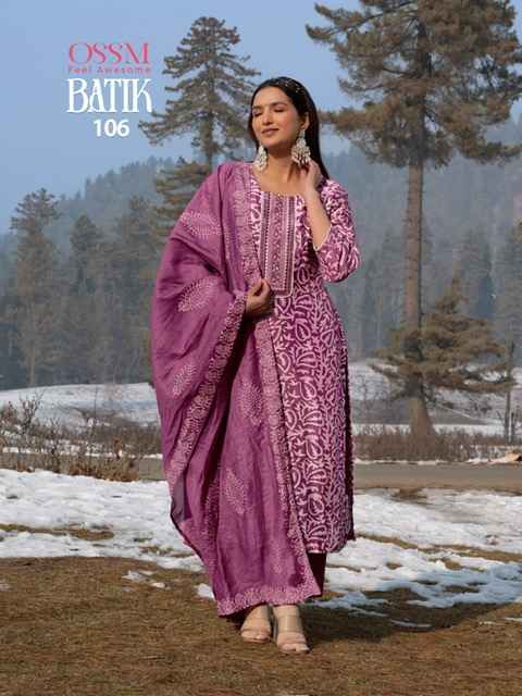 Ossm Batik Vol 4 Chanderi Batik Kurti Combo 6 pcs Catalogue