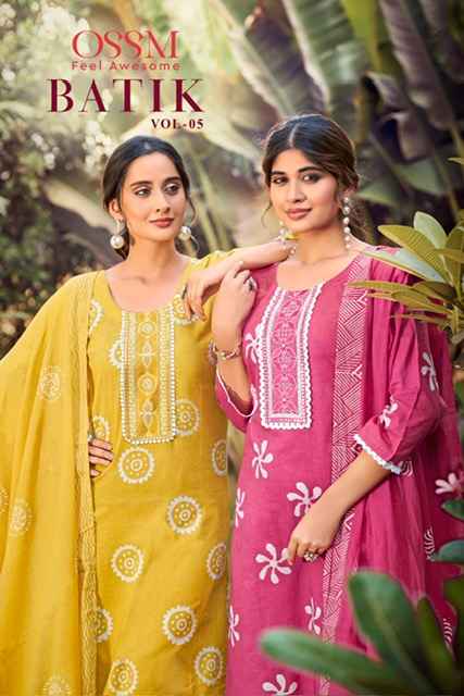 Ossm Batik Vol 5 Cotton Batik Kurti Combo 6 pcs Catalogue