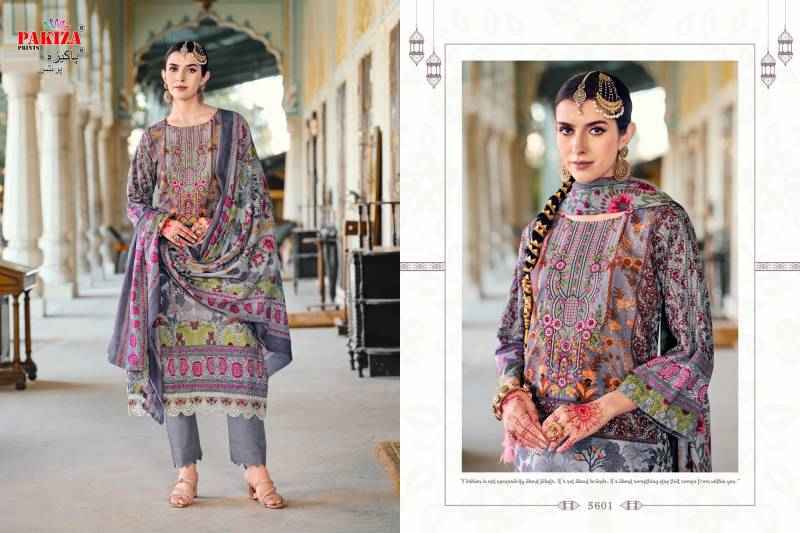 Pakiza Prints Nazakat Vol 56 Lawn Dress Material 10 pcs Catalogue