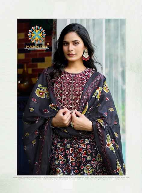Passion Tree Anarkali Vol 1 Cotton Kurti Combo 8 pcs Catalogue