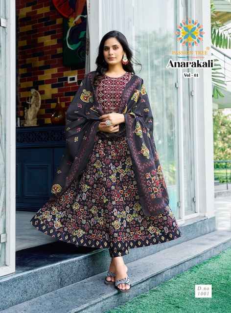 Passion Tree Anarkali Vol 1 Cotton Kurti Combo 8 pcs Catalogue