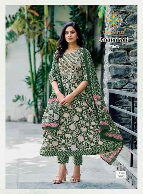 Passion Tree Anarkali Vol 1 Cotton Kurti Combo 8 pcs Catalogue