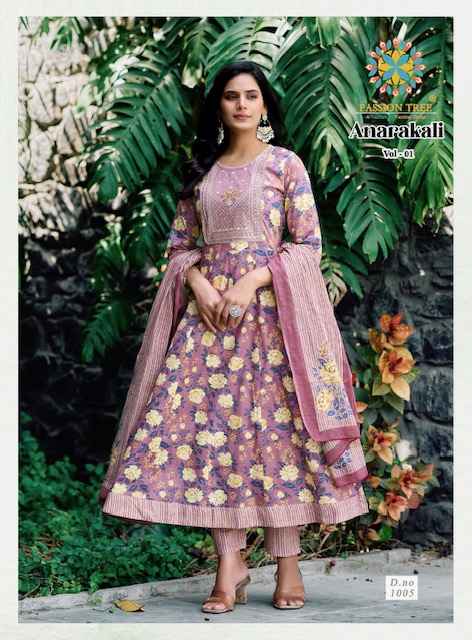 Passion Tree Anarkali Vol 1 Cotton Kurti Combo 8 pcs Catalogue