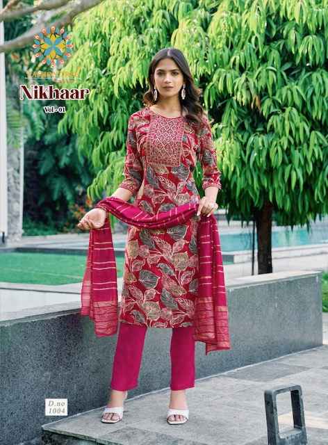 Passion Tree Nikhaar Vol 1 Rayon Kurti Combo 8 pcs Catalogue
