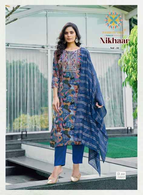 Passion Tree Nikhaar Vol 1 Rayon Kurti Combo 8 pcs Catalogue