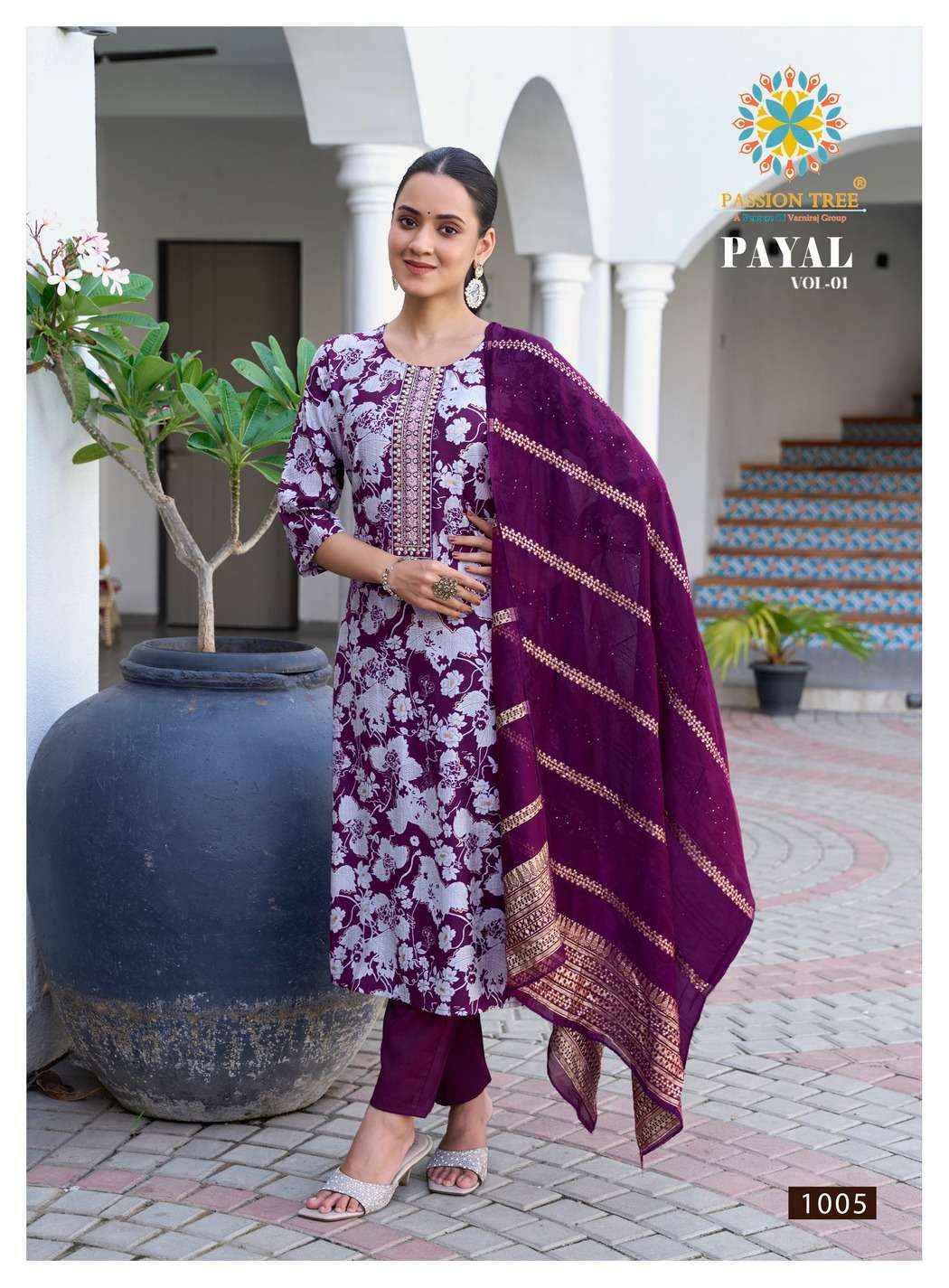 Passion Tree Payal Vol 1 Silk Kurti Combo 8 pcs Catalogue