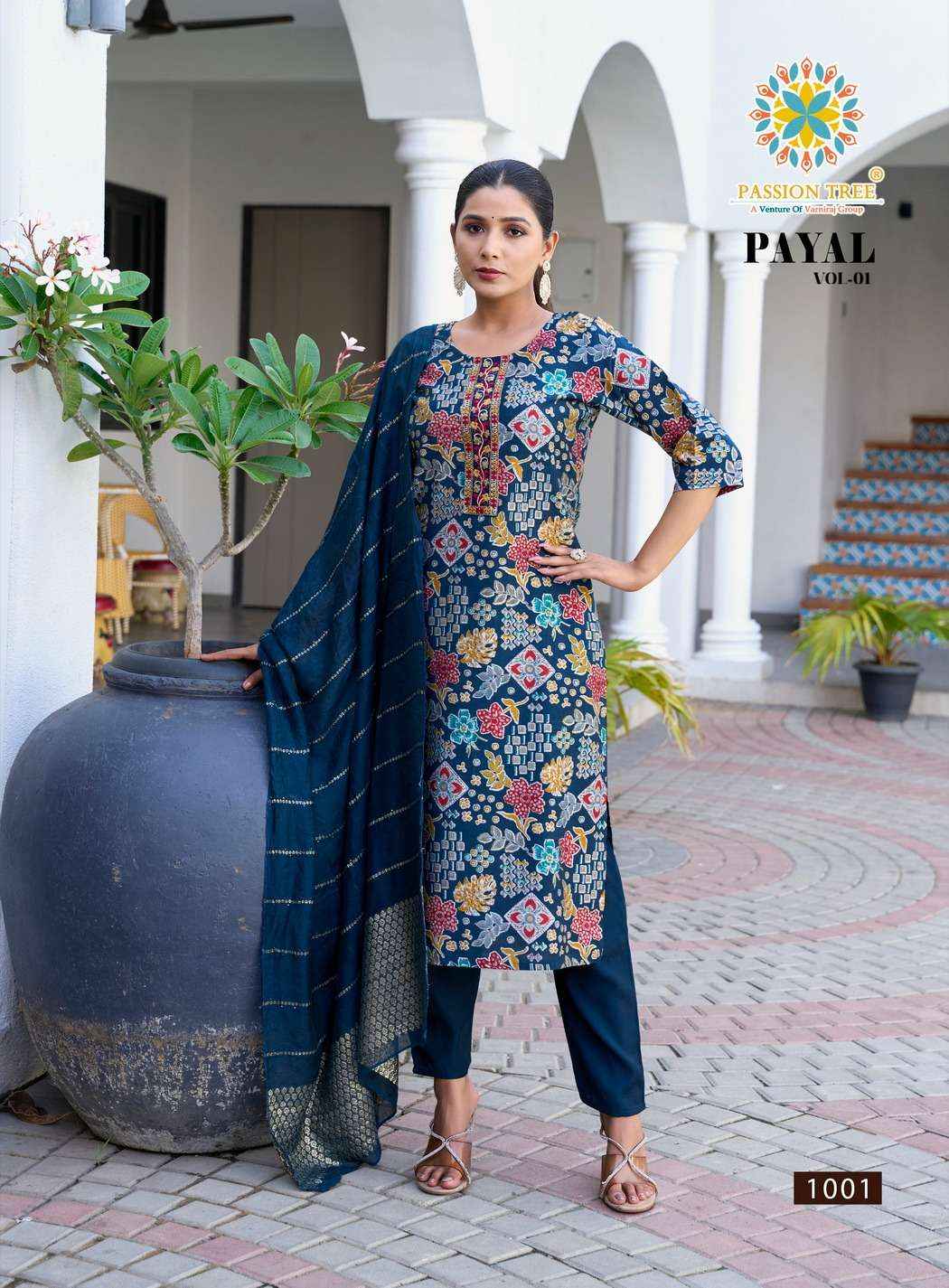 Passion Tree Payal Vol 1 Silk Kurti Combo 8 pcs Catalogue