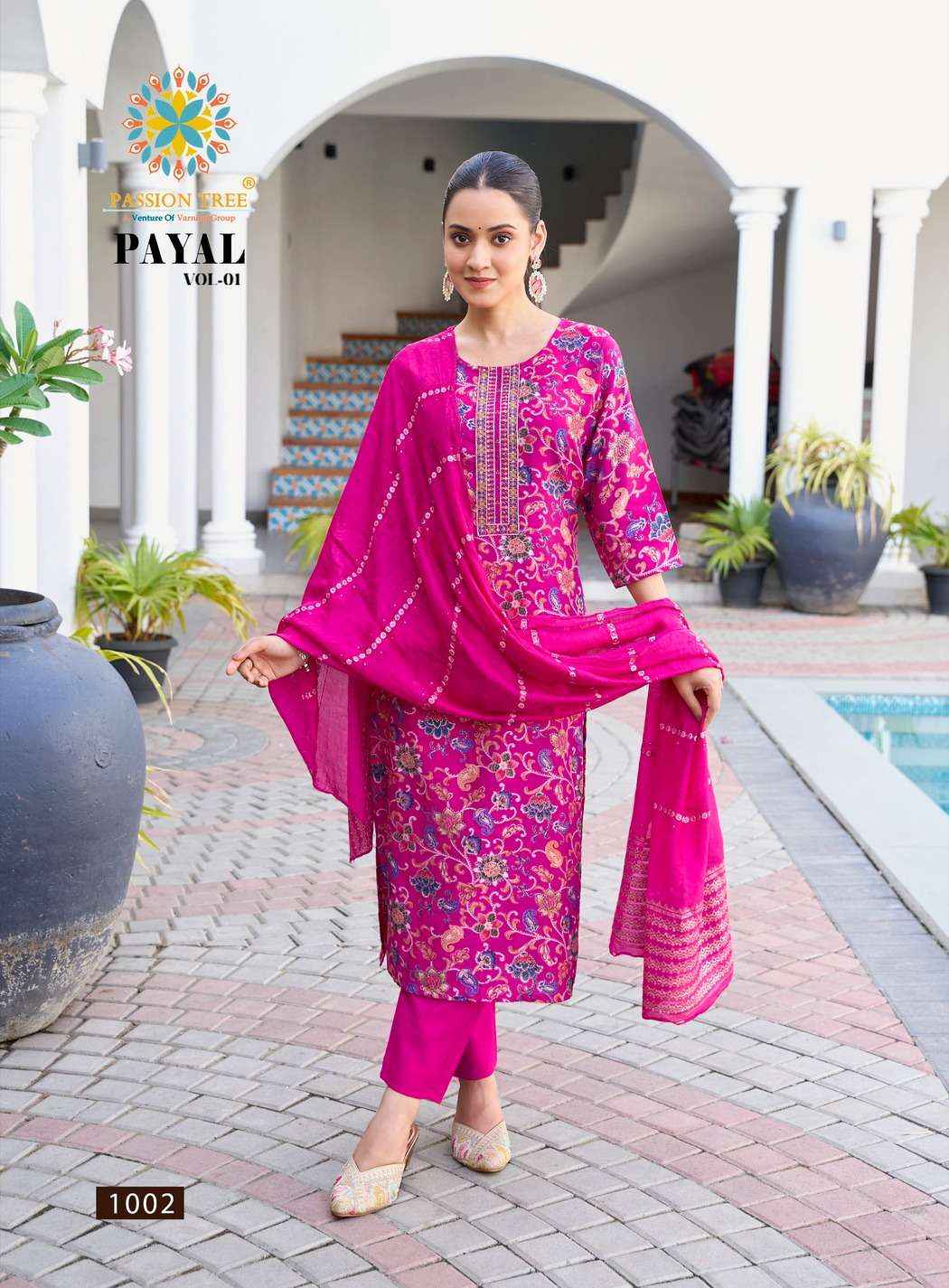 Passion Tree Payal Vol 1 Silk Kurti Combo 8 pcs Catalogue