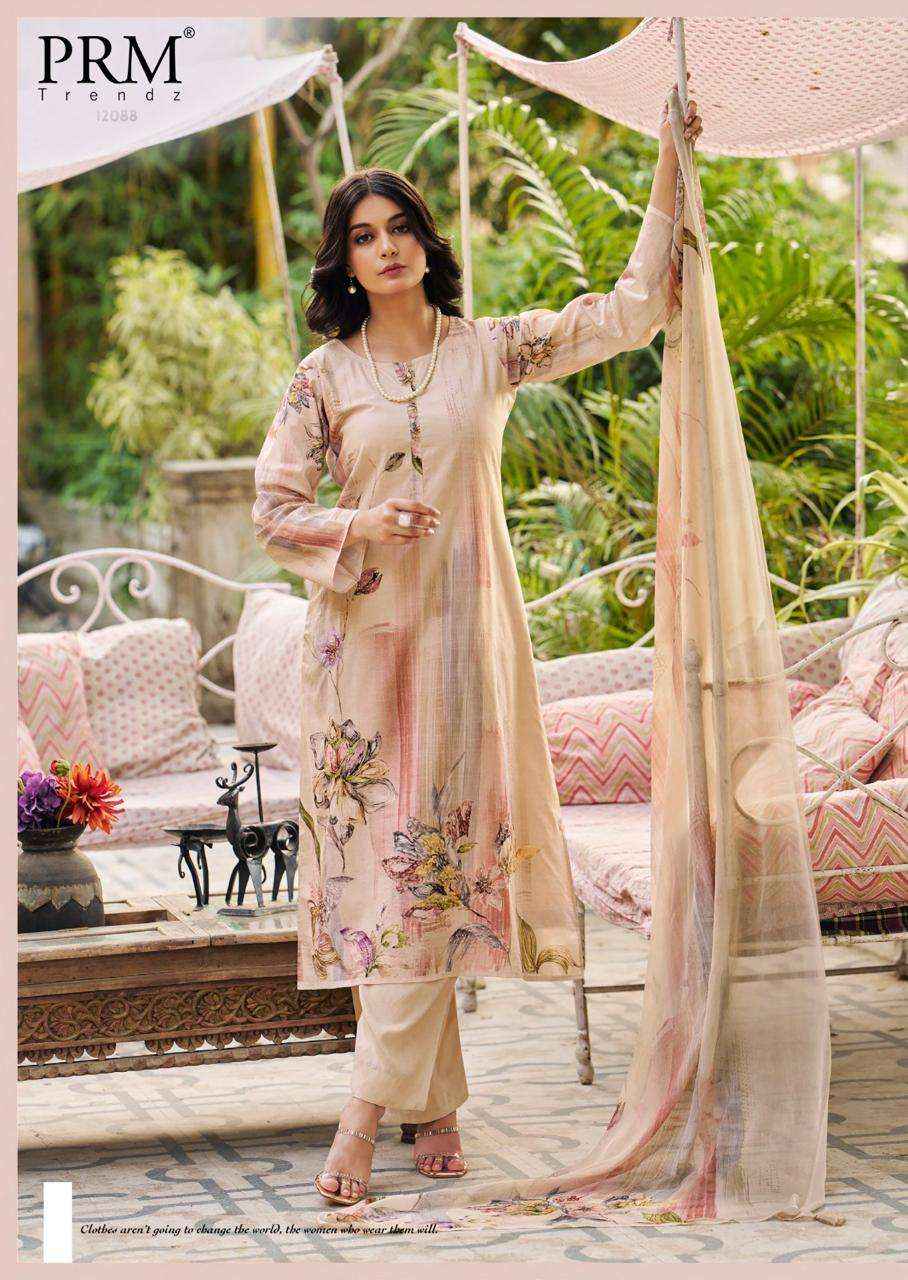 PRM Trendz Floris Lawn Cotton Dress Material 8 pcs Catalogue