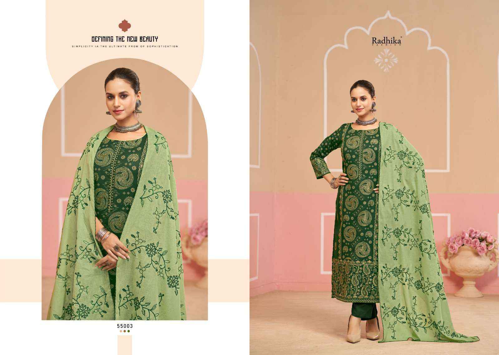 Radhika Fashion Azara Black Cherry Cotton Dress Material 4 pcs Catalogue
