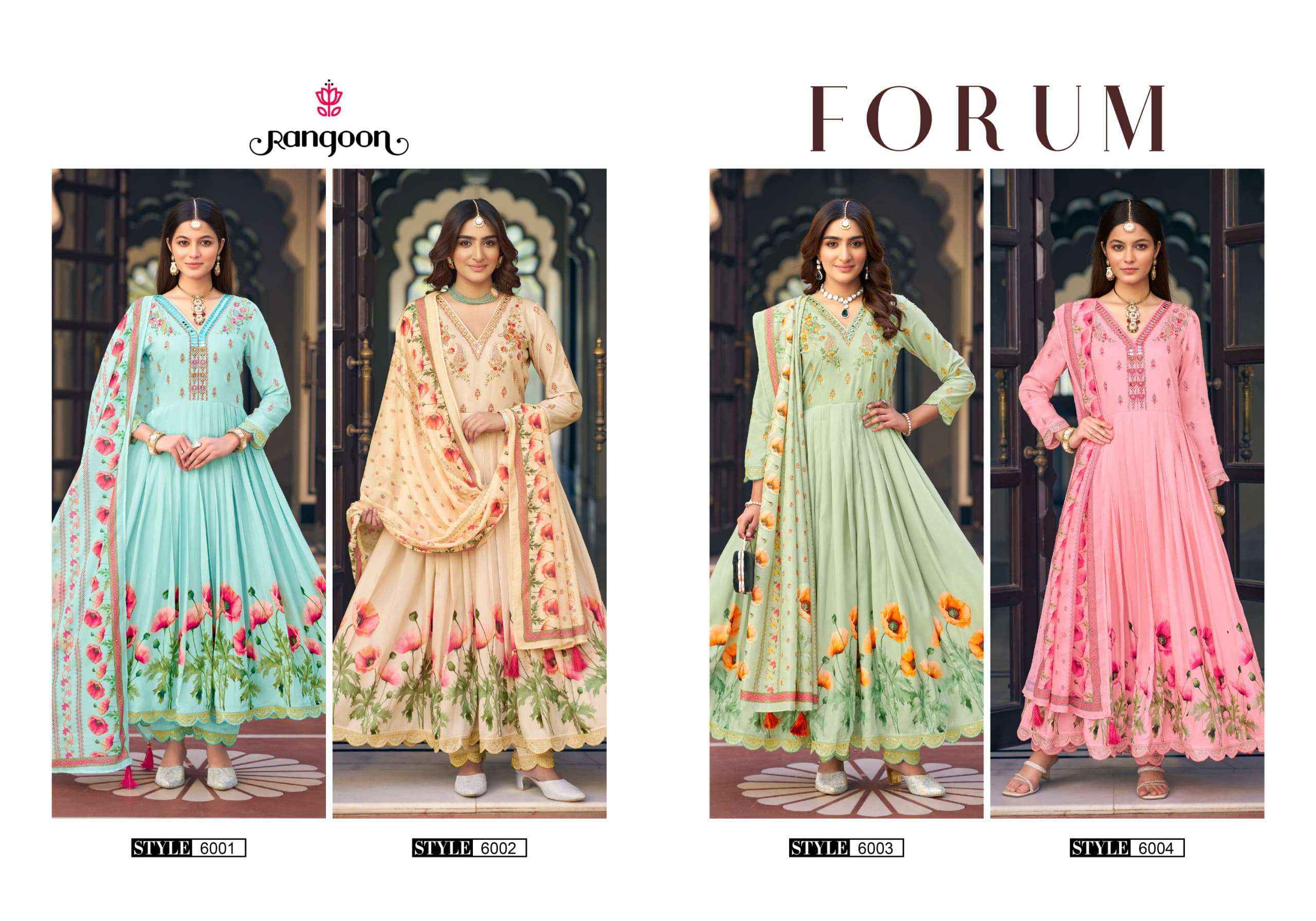 Rangoon Forum Readymade Musline Dress 4 pcs Cataolgue