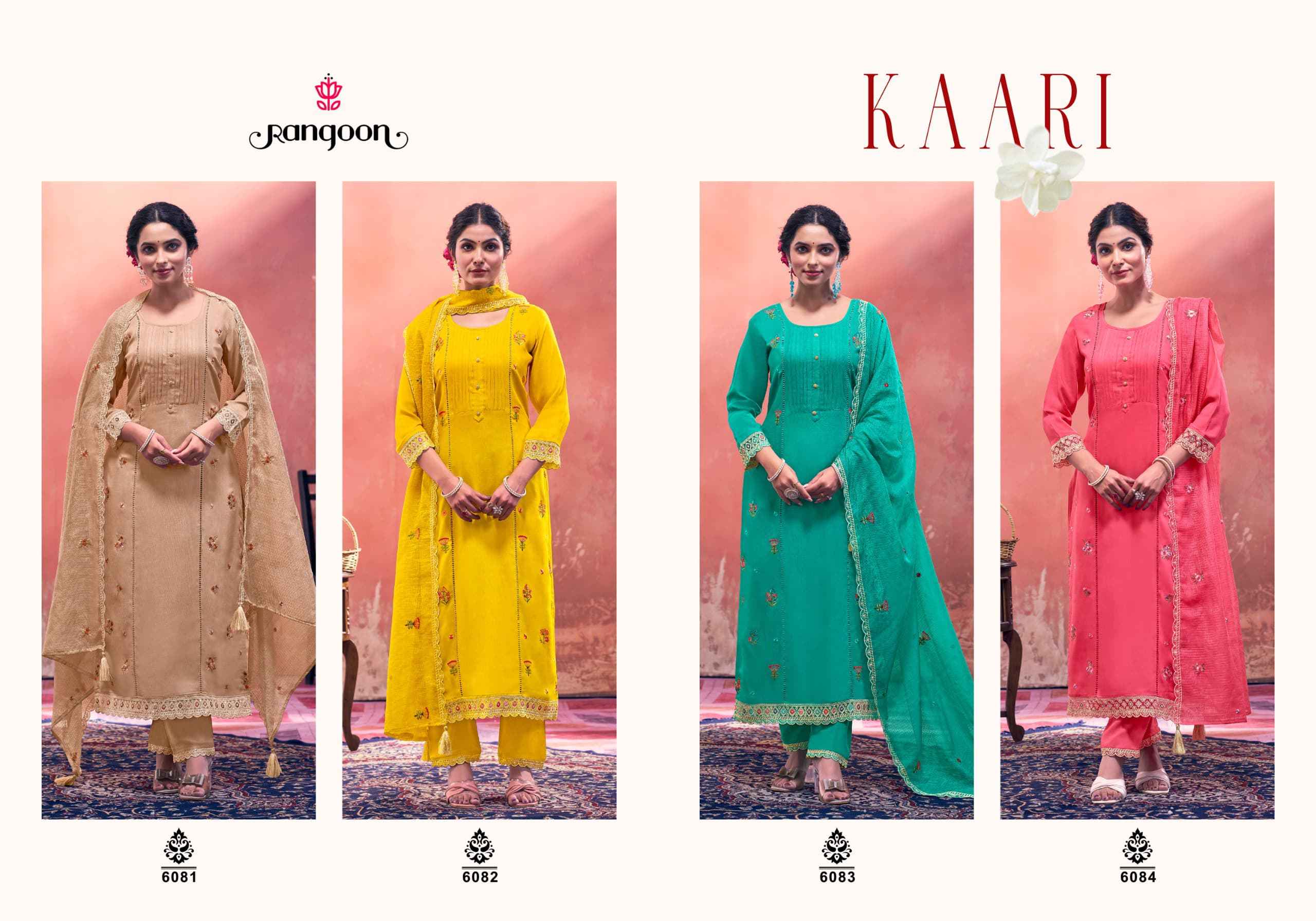 Rangoon Kaari Rayon Kurti Combo 4 pcs Catalogue