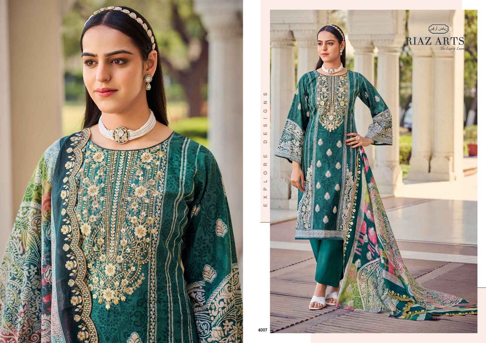 Riaz Arts Bin Saeed Vol 8 Cotton Dress Material 8 pcs Catalogue