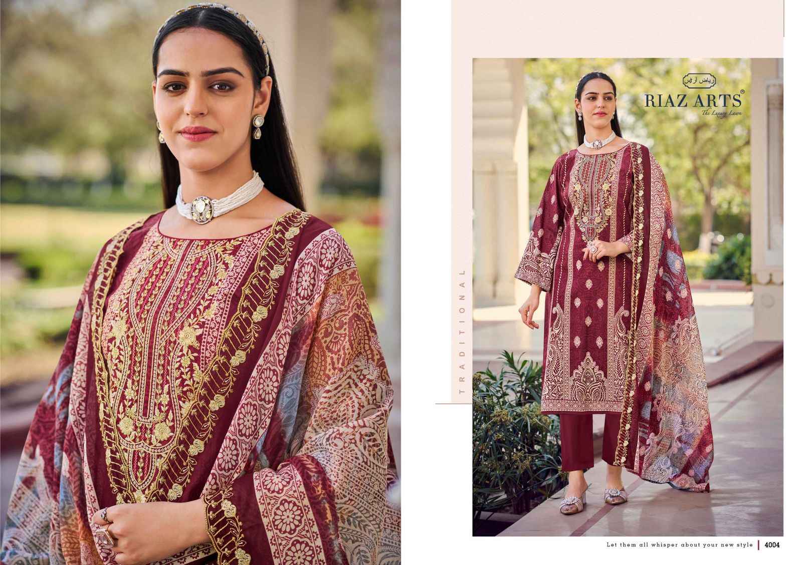 Riaz Arts Bin Saeed Vol 8 Cotton Dress Material 8 pcs Catalogue