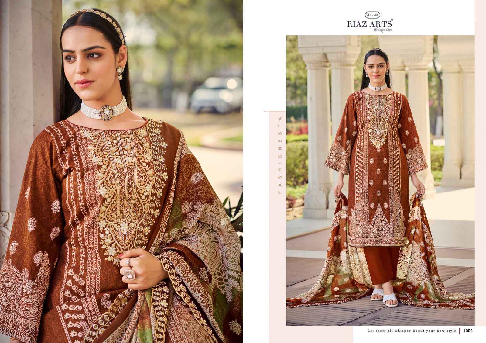 Riaz Arts Bin Saeed Vol 8 Cotton Dress Material 8 pcs Catalogue