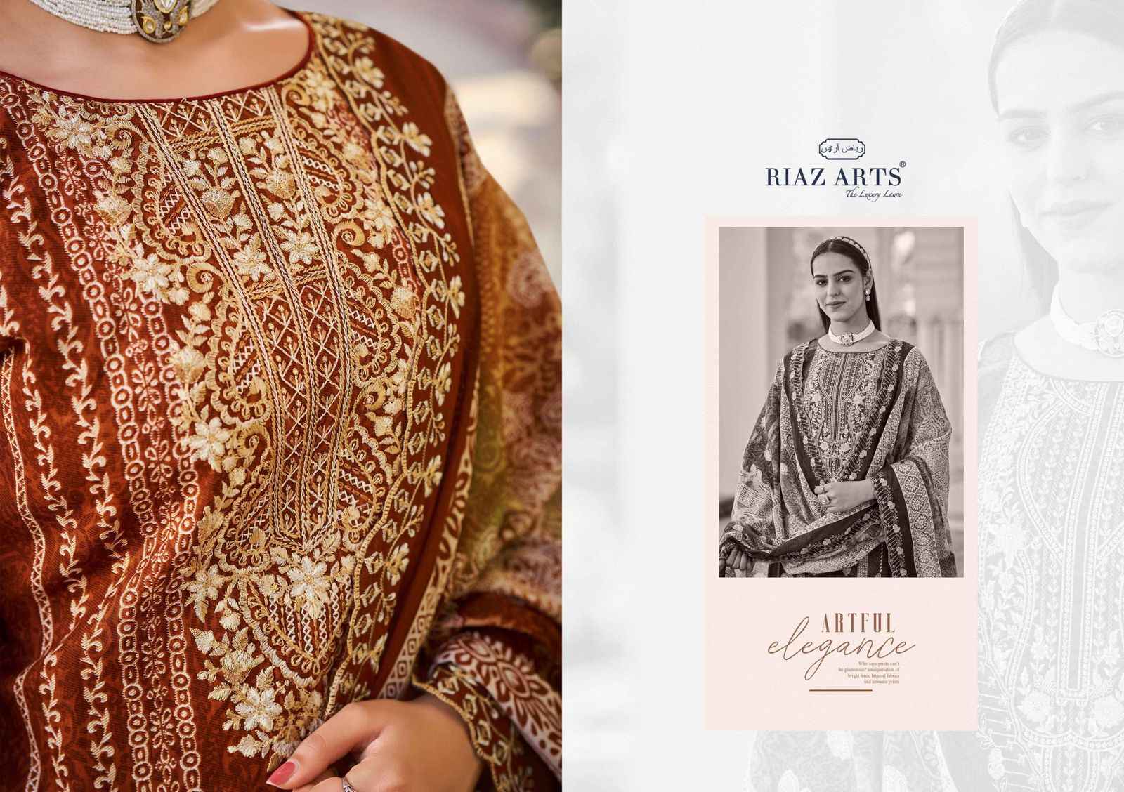 Riaz Arts Bin Saeed Vol 8 Cotton Dress Material 8 pcs Catalogue