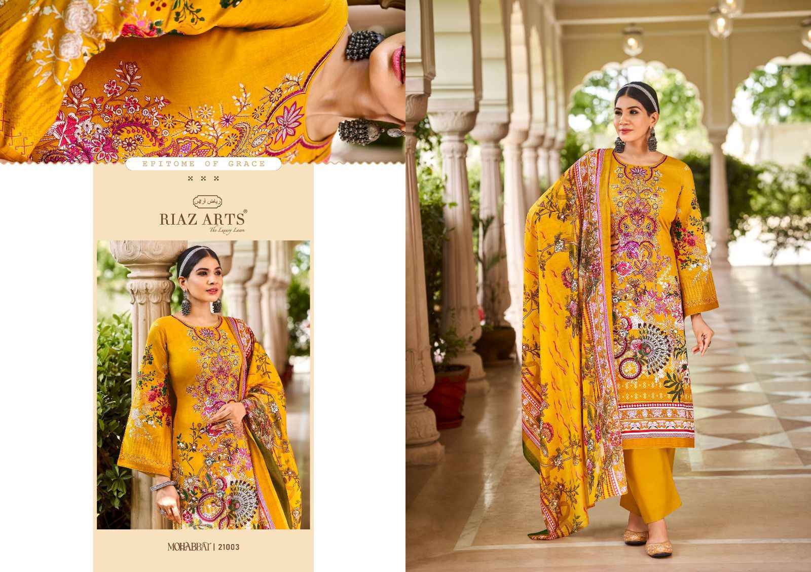 Riaz Arts Mohabbat Karachi Lawn Dress Material 8 pcs Catalogue