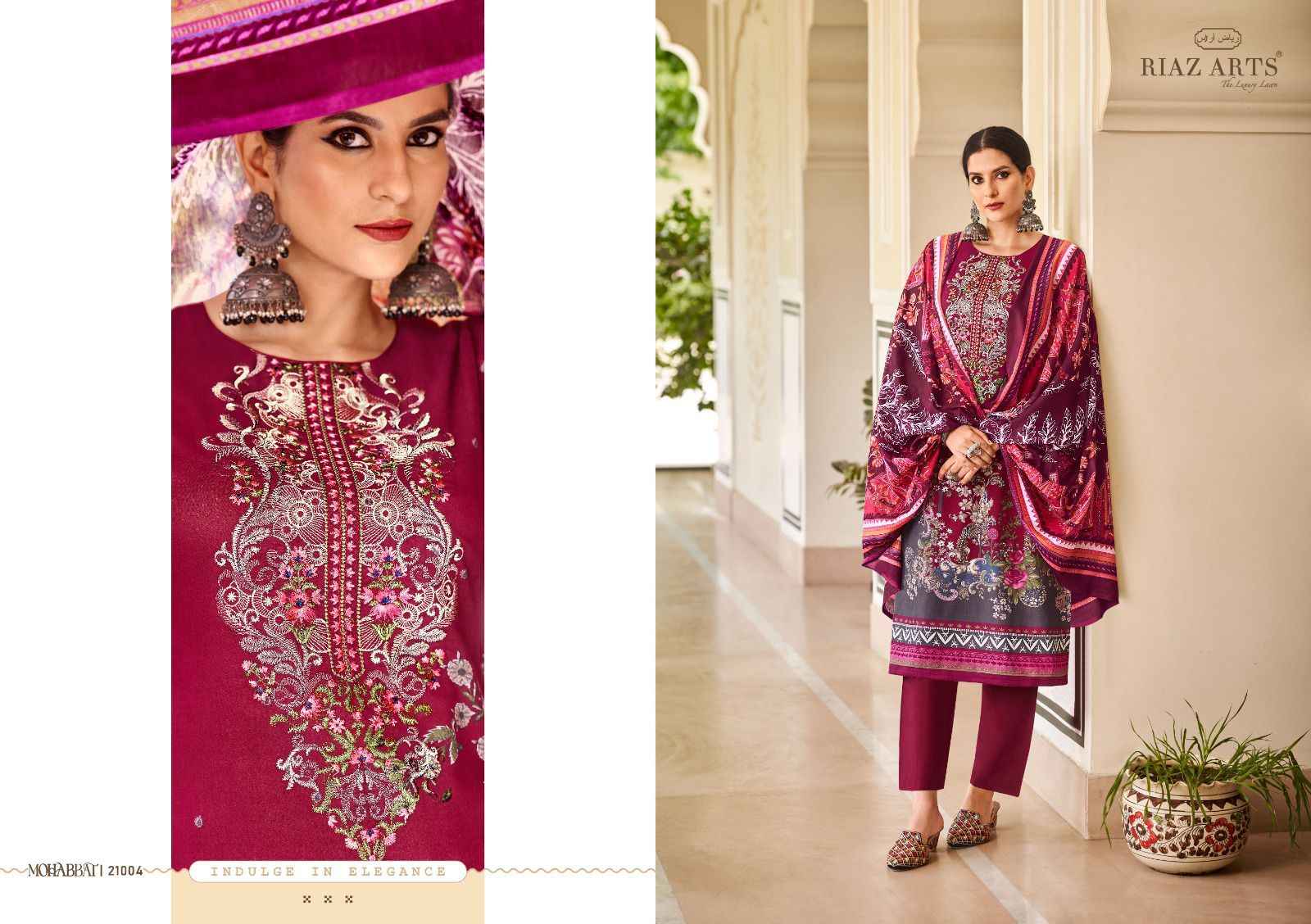 Riaz Arts Mohabbat Karachi Lawn Dress Material 8 pcs Catalogue