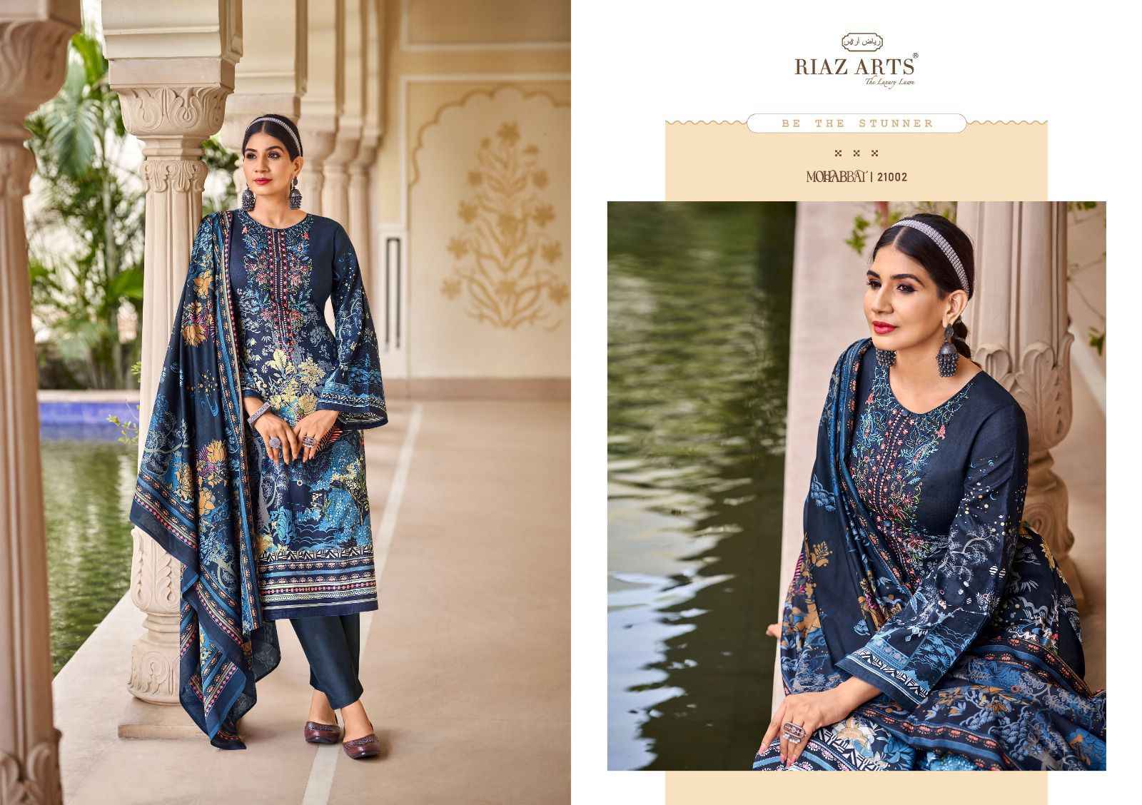 Riaz Arts Mohabbat Karachi Lawn Dress Material 8 pcs Catalogue