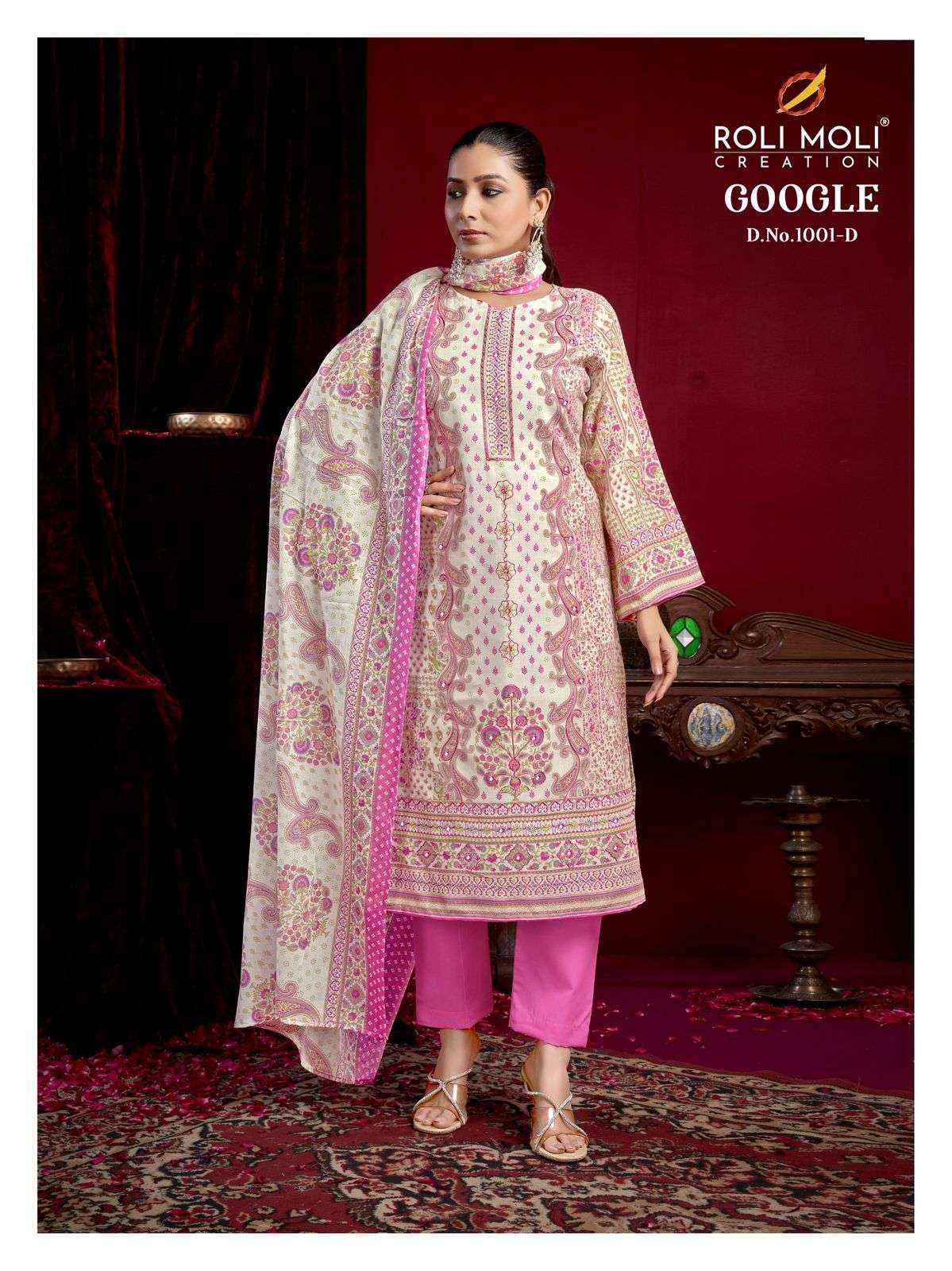 Roli Moli Creation Google Cotton Dress Material 4 pcs Catalogue