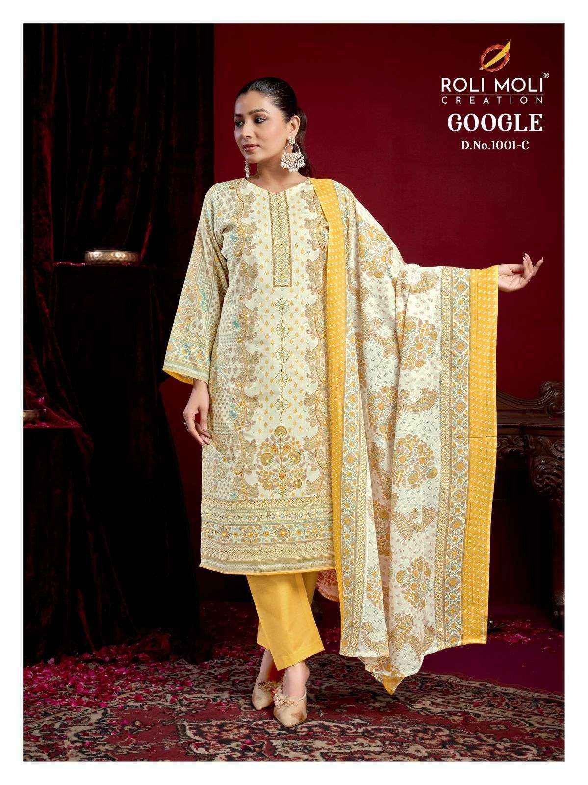 Roli Moli Creation Google Cotton Dress Material 4 pcs Catalogue