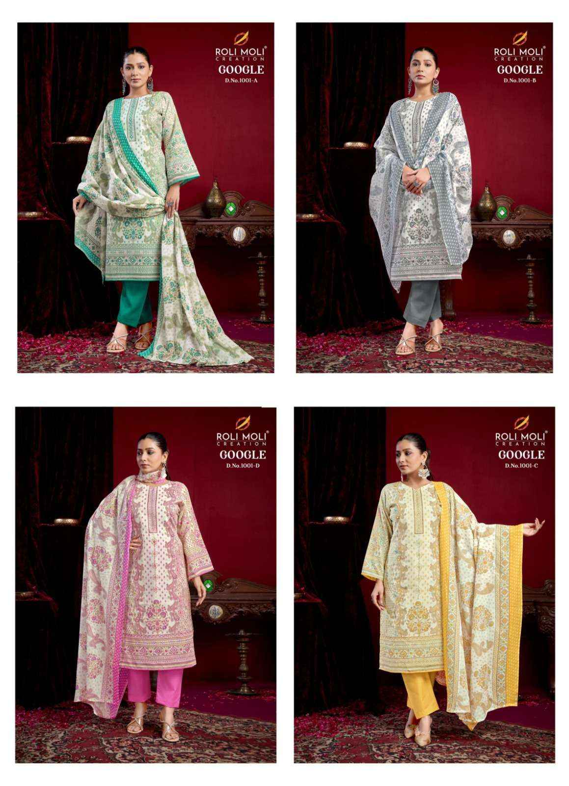 Roli Moli Creation Google Cotton Dress Material 4 pcs Catalogue