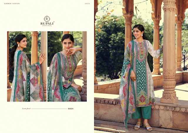 Rupali Fashion Arriana Viscouse Musline Dress Material 4 pcs Catalogue