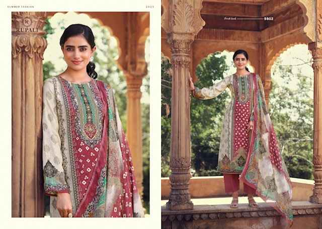 Rupali Fashion Arriana Viscouse Musline Dress Material 4 pcs Catalogue