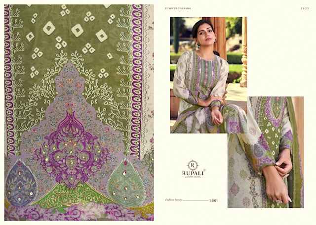 Rupali Fashion Arriana Viscouse Musline Dress Material 4 pcs Catalogue