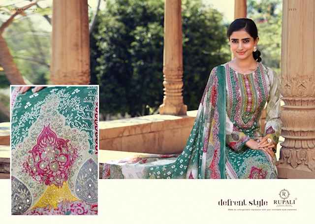 Rupali Fashion Arriana Viscouse Musline Dress Material 4 pcs Catalogue