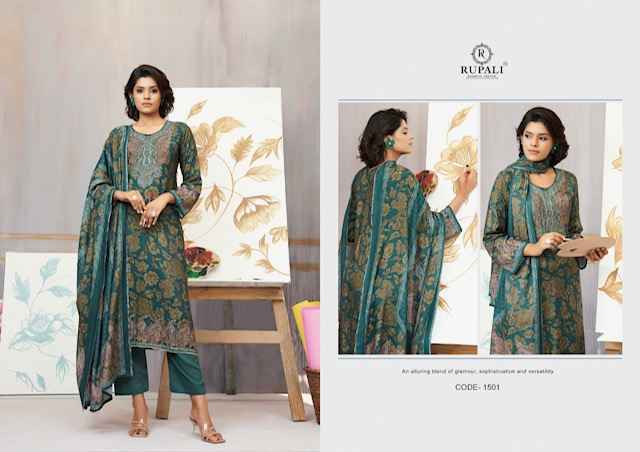 Rupali Fashion Gulnaaz Vol 3 Musline Dress Material 6 pcs Catalogue