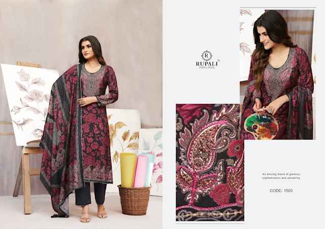 Rupali Fashion Gulnaaz Vol 3 Musline Dress Material 6 pcs Catalogue