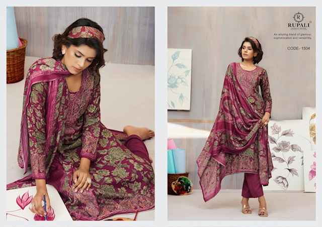 Rupali Fashion Gulnaaz Vol 3 Musline Dress Material 6 pcs Catalogue