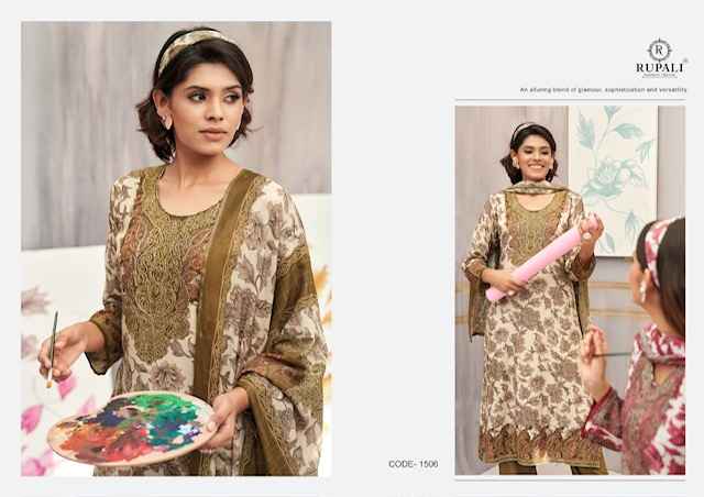 Rupali Fashion Gulnaaz Vol 3 Musline Dress Material 6 pcs Catalogue