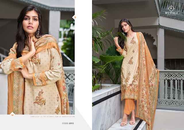 Rupali Fashion Ryka Jam Satin Dress Material 4 Catalogue