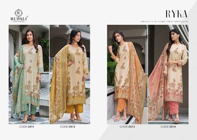 Rupali Fashion Ryka Jam Satin Dress Material 4 Catalogue