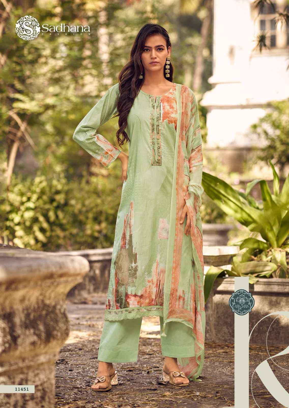 Sadhana Fashion Arnisa Cotton Dress Material 6 pcs Catalogue