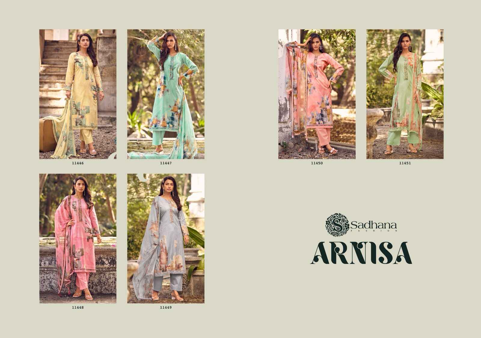 Sadhana Fashion Arnisa Cotton Dress Material 6 pcs Catalogue