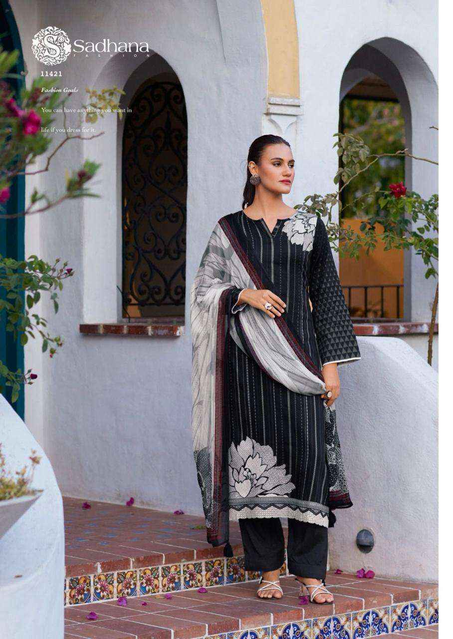 Sadhana Fashion Iliana Jam Cotton Dress Material 6 pcs Catalogue