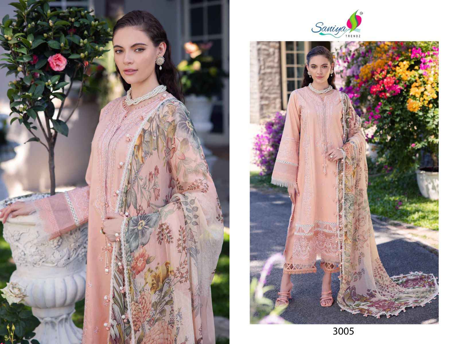 Saniya Trendz Ombre Vol 4 Cotton Dress Material 5 pcs Catalogue