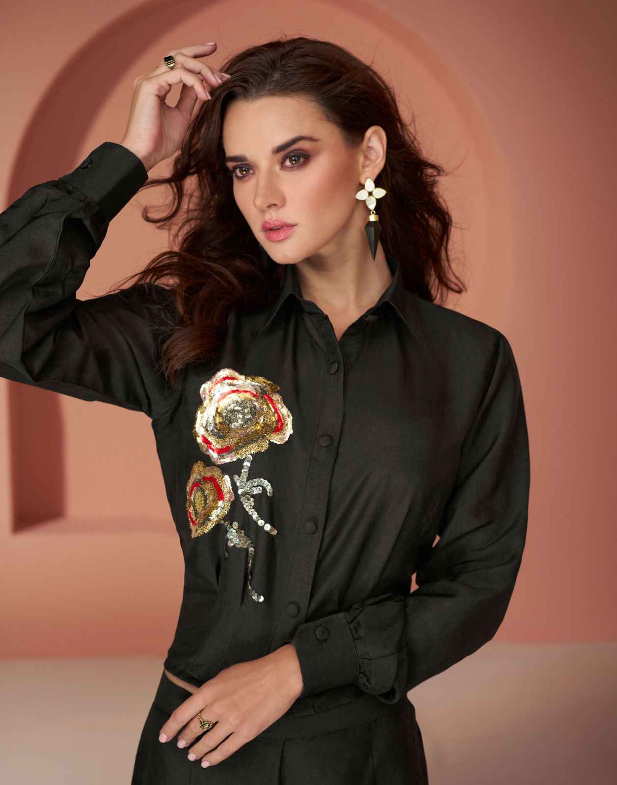 Sayuri Designer Pearl Silk Co Ord Set 5 pcs Catalogue