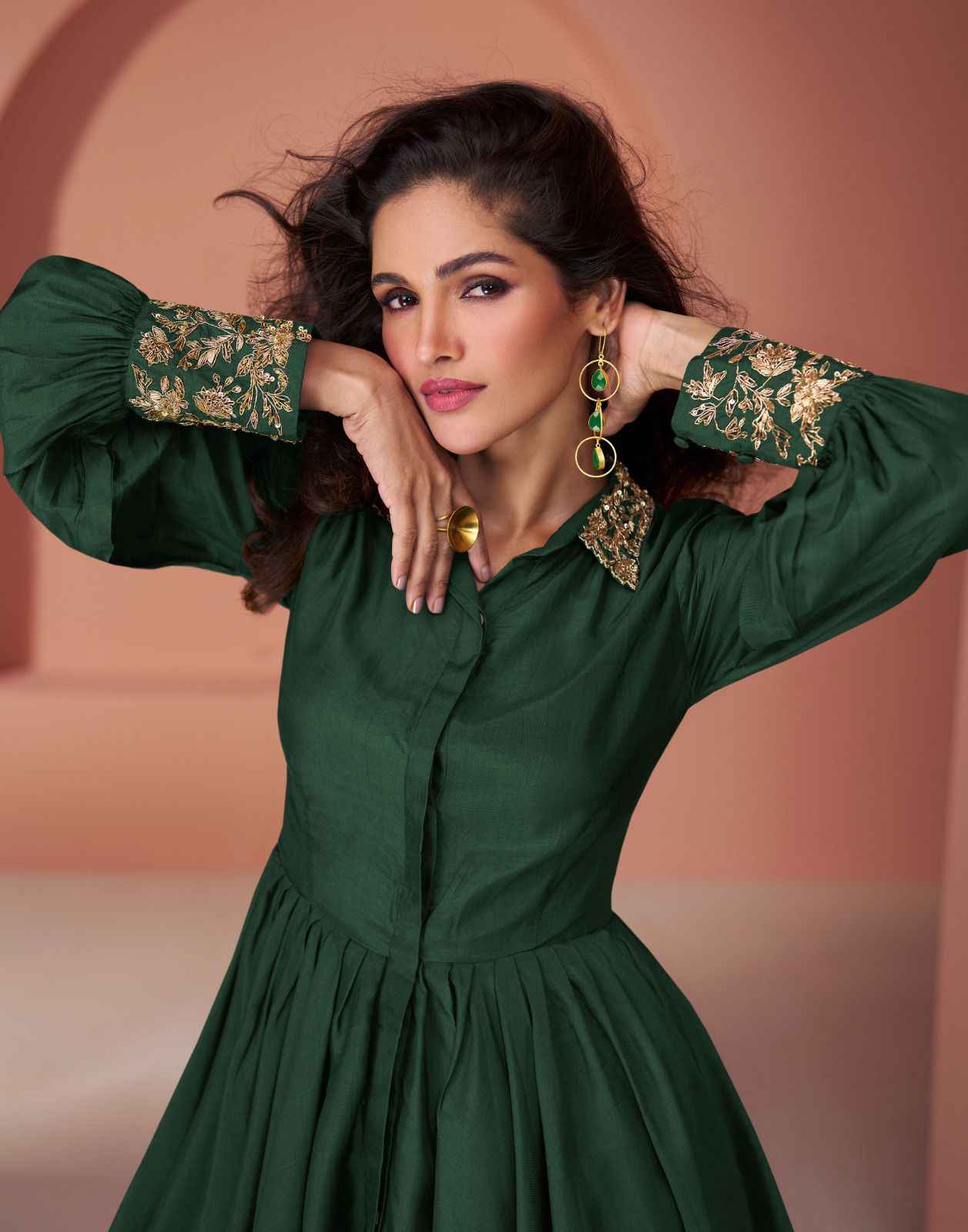 Sayuri Designer Pearl Silk Co Ord Set 5 pcs Catalogue