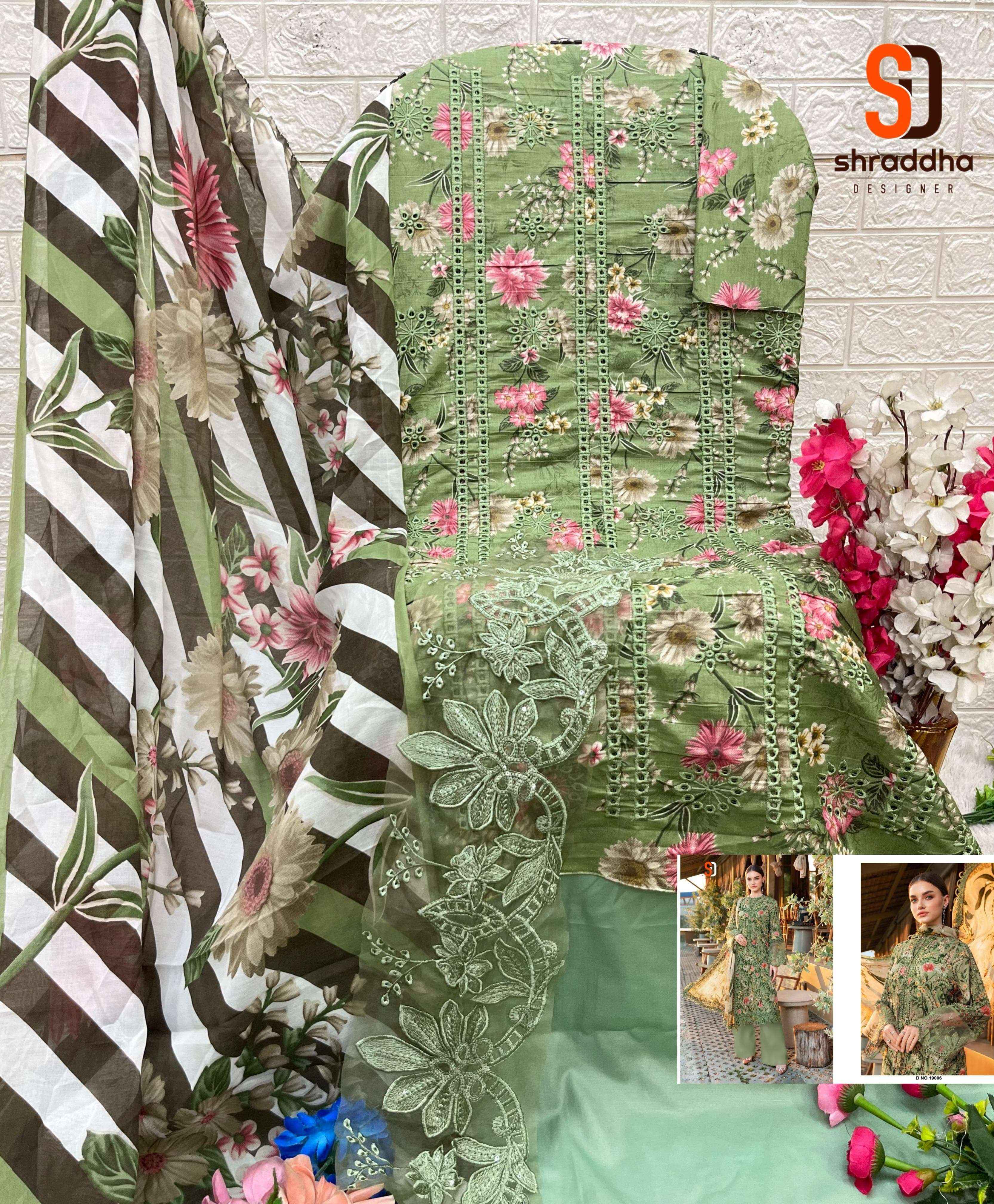 Shraddha Designer Maria B Chikankari Cotton Collection Vol 19 Cotton Dress Material 6 pcs Catalogue