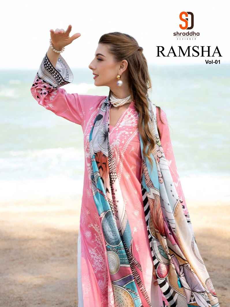 Shraddha Designer Ramsha Vol 1 Cotton Dress Material 4 pcs Catalogue