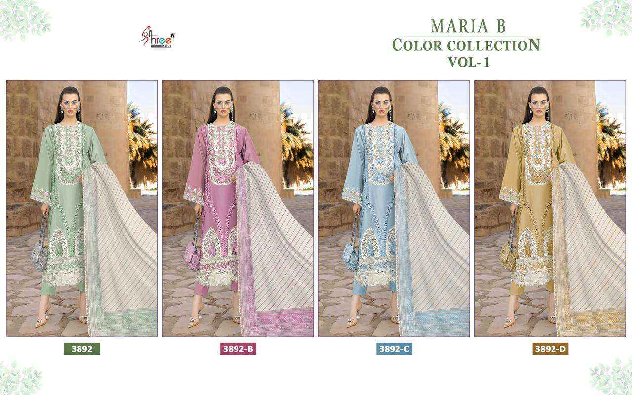 Shree Fabs Maria B Colour Collection Vol 1 Cotton Dress Material 4 pcs Catalogue