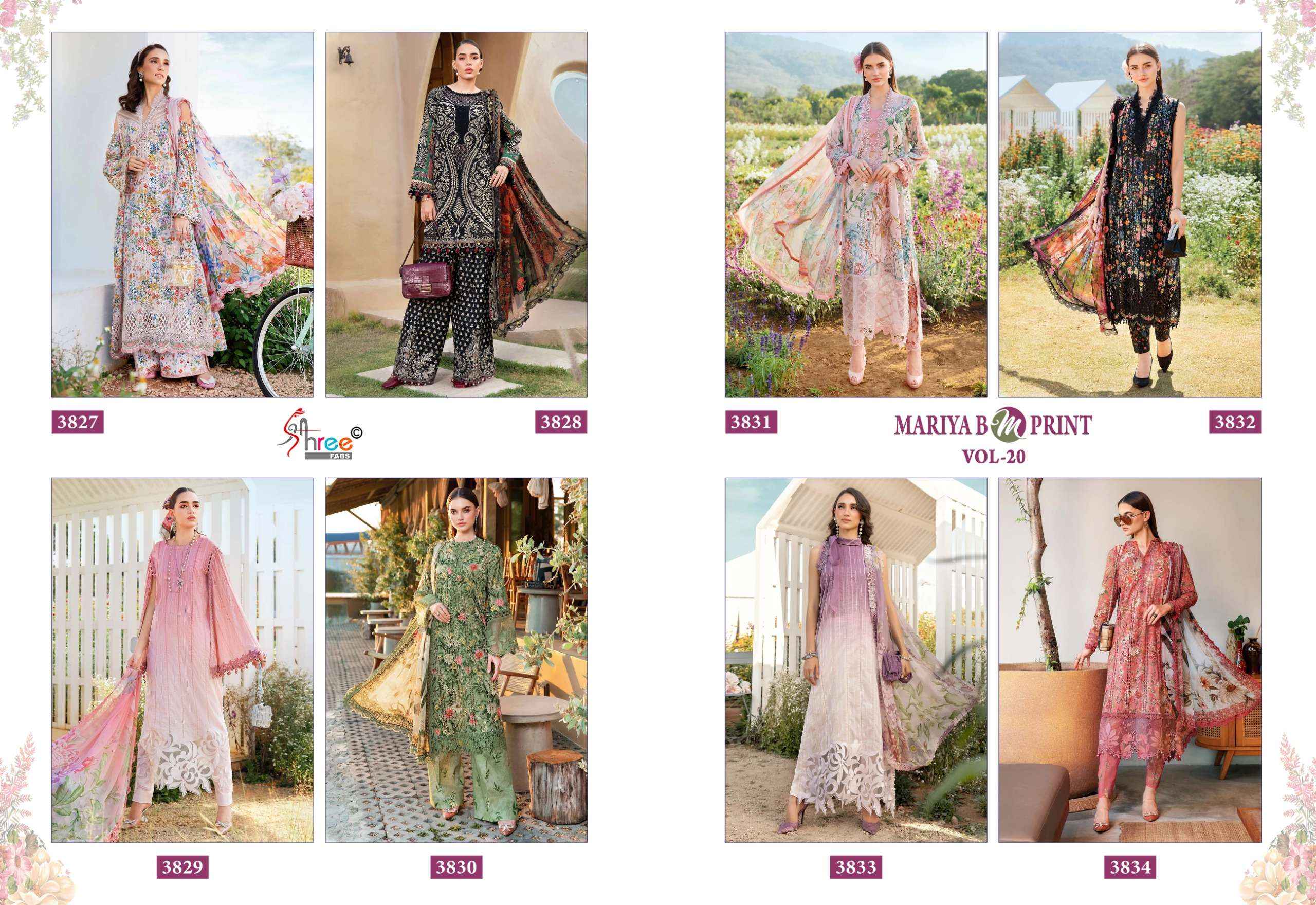 Shree Fabs Mariya B M Print Vol 20 Cotton Dress Material 8 pcs Catalogue