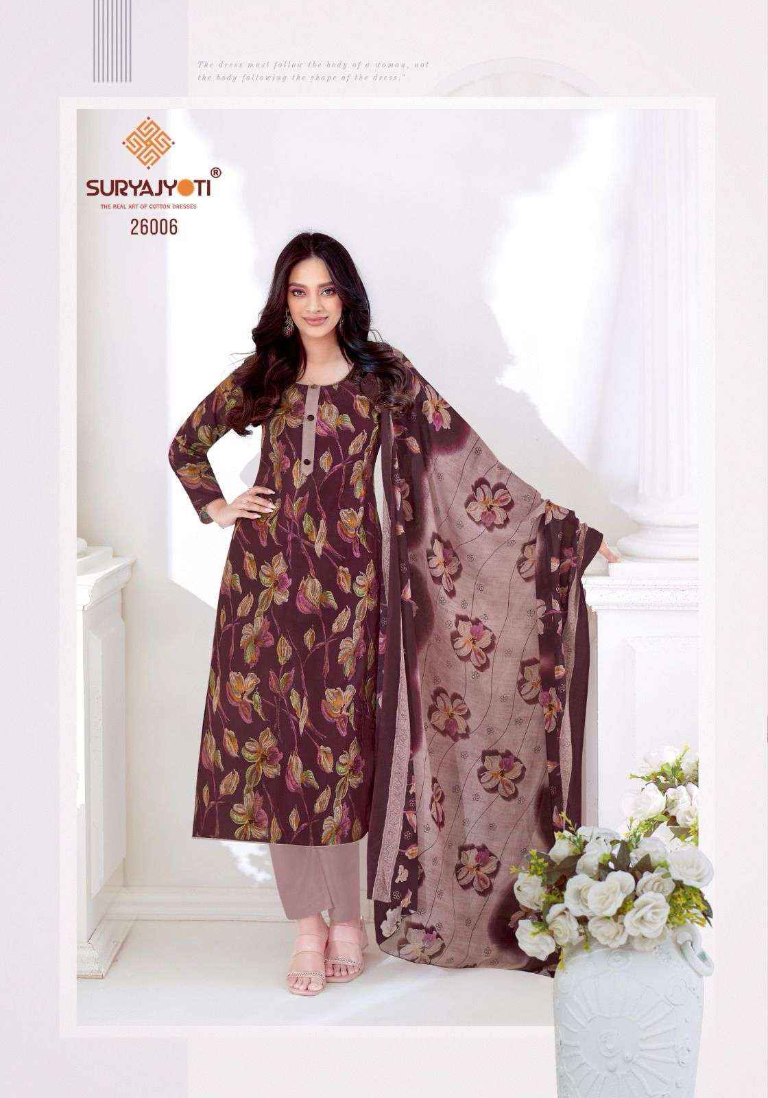 Suryajyoti Nargis Vol 26 Cotton Dress Material 10 pcs Catalogue