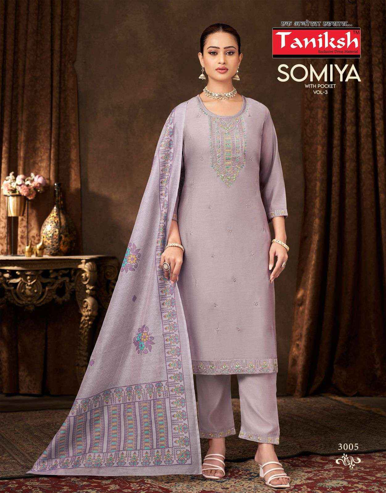 Taniksh Somiya Vol 3 Roman Silk Kurti Combo 8 pcs Catalogue