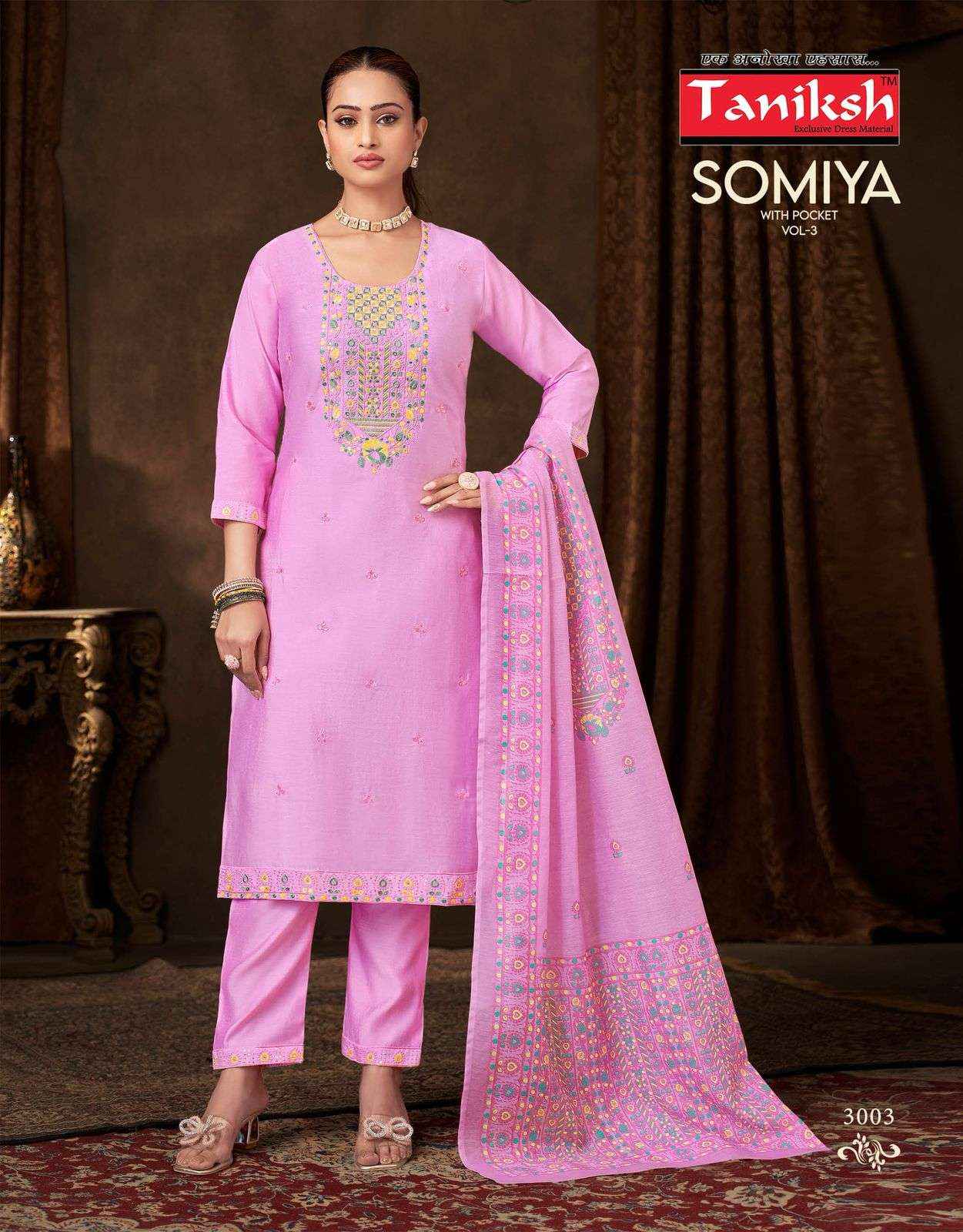 Taniksh Somiya Vol 3 Roman Silk Kurti Combo 8 pcs Catalogue
