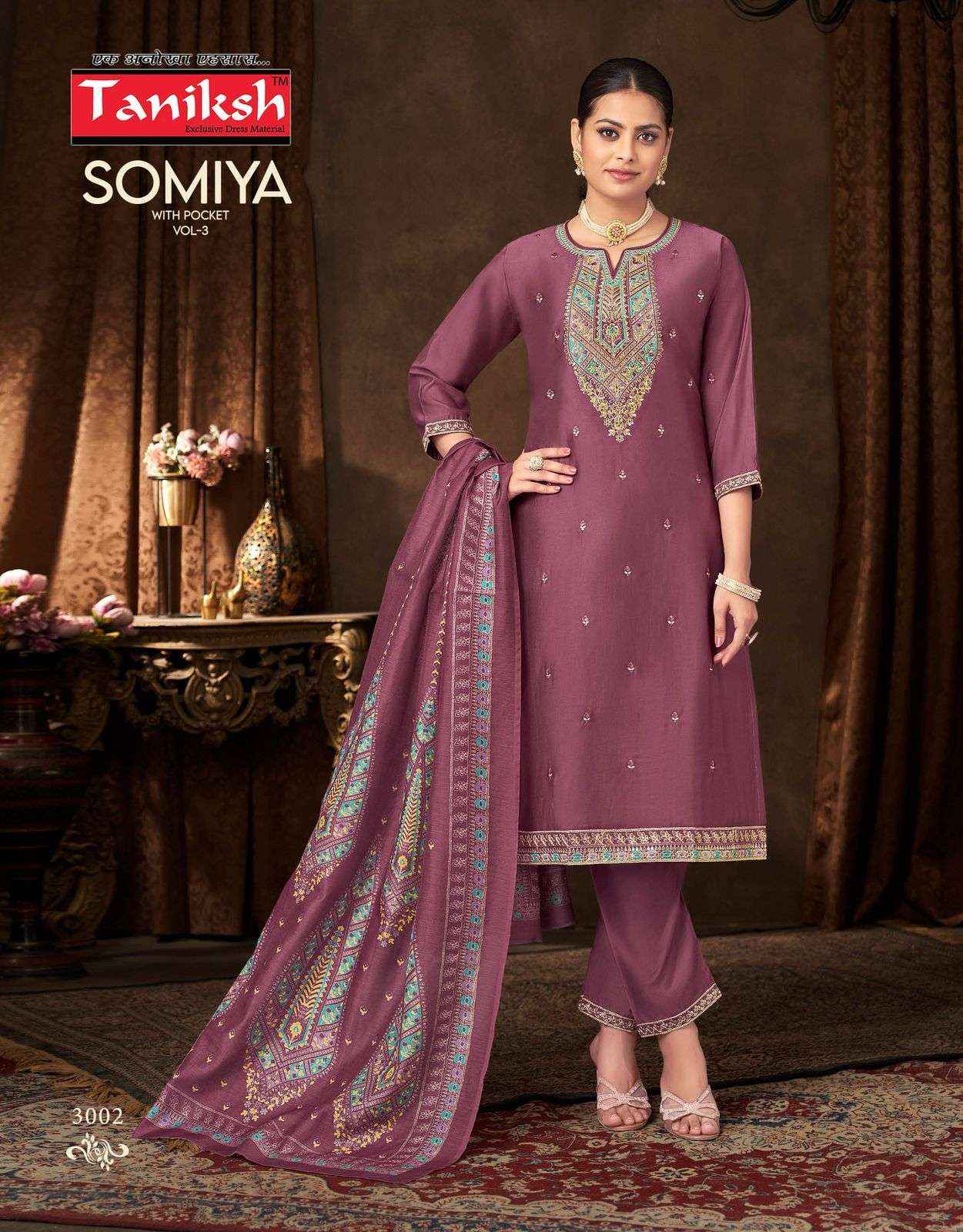 Taniksh Somiya Vol 3 Roman Silk Kurti Combo 8 pcs Catalogue